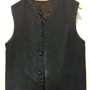 REVERSIBLE DENIM VEST SIZE M